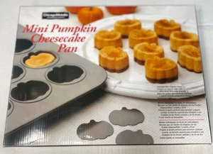 Chicago Metallic Mini Pumpkin Cheesecake Pan 12 Lift & Serve Bottoms - Picture 1 of 6