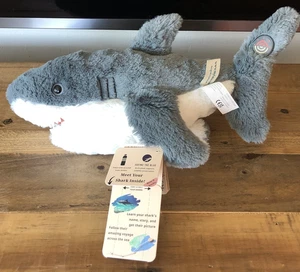 NWT 13" Fahlo "Tracking The Journey" Shark Sealed Tracking Code Soft Plush - Picture 1 of 12