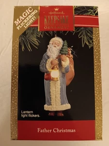 Hallmark Keepsake Ornament Father Christmas Magic Flickering Light 1991 QLX714-7 - Picture 1 of 11