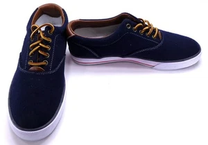 Zapatos Polo Ralph Lauren Vaughn Atléticos Franela Azul Marino Tenis Talla 9.5 - Imagen 1 de 12