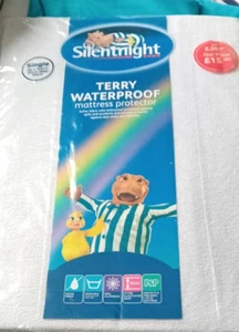 Mattress Protector, Terry Fabric Waterproof - Silentnight - Single - New - Picture 1 of 2