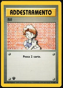 Pokemon Card - Bill Base Set 1st Edition Italian 91/102 Common - Picture 1 of 2