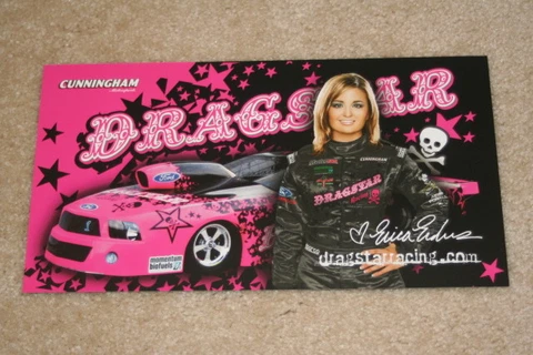 2009 Erica Enders Dragstar "2nd Version" Ford Mustang Pro Stock NHRA postcard Cover