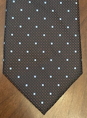 Corbata de cuello para hombre Stafford Essentials marrón azul hecha a mano 100 % poliéster China” Foto 1 de 4