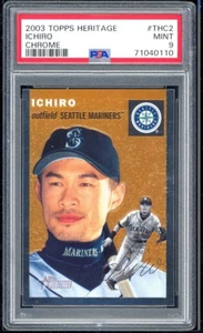 Ichiro 2003 Topps Heritage Chrome Mariners /1954 #THC2 PSA 9 MINT - Picture 1 of 2