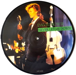 MINT! DAVID BOWIE Never Let Me Down 7'' Picture Disc 7 VINYL 45 1987 - Picture 1 of 2