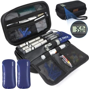 Insulin Cooler Travel Case TSA Approved, Temperature Display Medicine Travel ... - Picture 1 of 9
