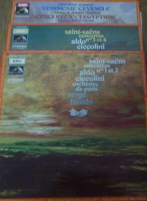 ALDO CICCOLINI -  BAUDO / SAINT-SAENS the 5 piano concertos - D'INDY / EMI 3 LP - Image 1 of 2