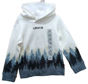 Levi's Boy's XS (4/5) Oversized Fit Soft Cozy Fleece Hoodie Dark Shadow C4 - Picture 1 of 9