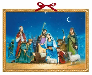 Coppenrath On Christmas Eve Nativity Religious German Advent Calendar 52 x 38 cm - Picture 1 of 1