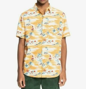Camisa con botones QUIKSILVER S/S ISLAND HOPPER - NLQ6 - mediana - nueva con etiquetas - Imagen 1 de 2