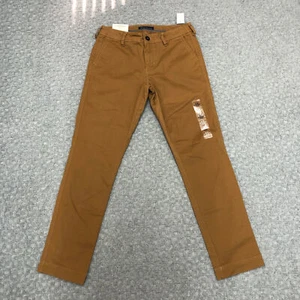 Aéropostale Pants Mens 27/28 Slim Straight Khaki Everyday Capsule Minimal New - Picture 1 of 11