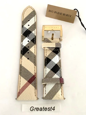 Nueva correa de repuesto Burberry para BU9752 multicolor con hebilla 20 mm Foto 1 de 3