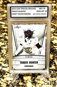 TRAVIS HUNTER 2023 LEAF Special Release Silver GRADED GEM-MT 10 Rookie #RS-79 - Picture 1 of 3