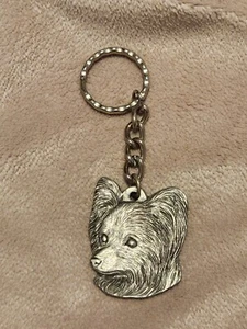 Portachiavi in peltro 1984 I Love My Papillion Rawcliffe cane cucciolo borsa ciondolo - Foto 1 di 3