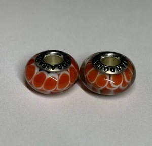 Pandora ALE 925 Sterling Silver Murano Glass Bead Charms Lot Of Two - Picture 1 of 6