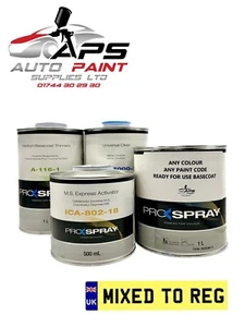 BASISLACK UND LACK COMBO 3LTR KIT GEMISCHT MIT CODE AUTOLACK JEDE FARBE/FAHRZEUG - Bild 1 von 4