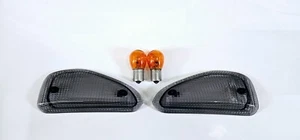 Schwarze Front Blinker Gläser BMW R 1100 RS R 1150 RS smoked front signal lenses - Picture 1 of 1