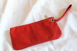 Hobo Vida Handgelenk Geldbörse Damen rot Leder Clutch Karten Bargeld Ausweis gefüttert lang - Bild 1 von 11