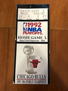 1992 NBA Finals Gm 2 Ticket Chicago Bulls Blazers Michael Jordan - Picture 1 of 2