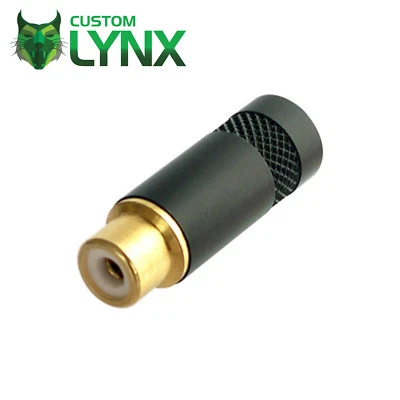 CUSTOM-LYNX Rean Neutrik NYS372P-BG. Presa cavo phono donna RCA. Spina connettore saldatura