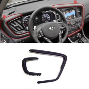 Genuine Center Fascia Crash Pad Leather Garnish 2p For 2011 2013 Kia Optima K5 - Picture 1 of 6