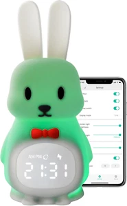 Sleep Training Clock for Kids: App-Controlled Night Light, Sunrise Simulation, R - Picture 1 of 12
