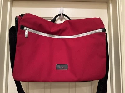 Bolso de Mano Tumi Sport Rojo Mensajero para Laptop Adjunto Raro Foto 1 de 4