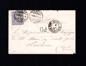 Suiza 1871 - 30 Rp. Carta Pequeña Clara "Geneve" (a3645) - Imagen 1 de 1