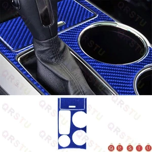 Carbon Fiber Console Gear Shifter Panel Trim Cover For Ford Explorer 11-14 Blue - Picture 1 of 7