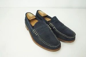 Allen Edmonds Sea Island Mokassinnaht marineblau Wildleder Leder Halbschuhe Gr. 10D - Bild 1 von 9