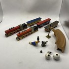 Konvolut Erzgebirgische Holzspielzeug Miniaturen Güterzug Seiffen Zug Eisenbahn