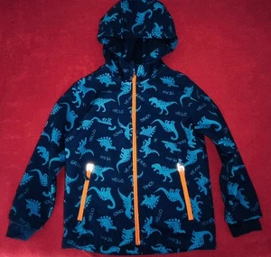 🦖 coole Softshell-Jacke Kapuze Gr. 122, Junge, dunkelblau, Dinos, wie NEU!!! 🦖 - Bild 1 von 4