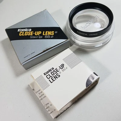 Konica 55mm Close-up Macro Lens Screw in Type Hexanon AR w/Case & Box - Image 1 of 3