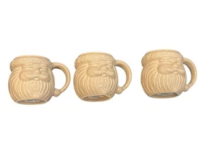 Weihnachtsmann 3er Set Kaffeetassen Top gebrauchter Zustand beige 4,5”T x 4,5”W - Bild 1 von 7