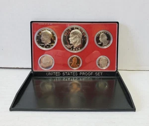 1977 S United States OGP Proof Set 6 Coins Nickel & Penny w/Some Rainbow Toning - Picture 1 of 8