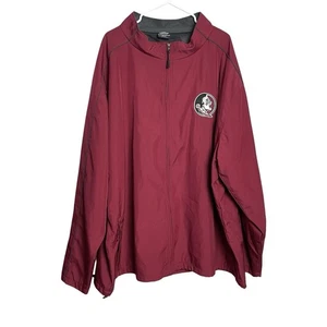 Vintage FSU Florida State Seminoles Jacket Mens 5XLT Red Windbreaker Colosseum - Picture 1 of 10