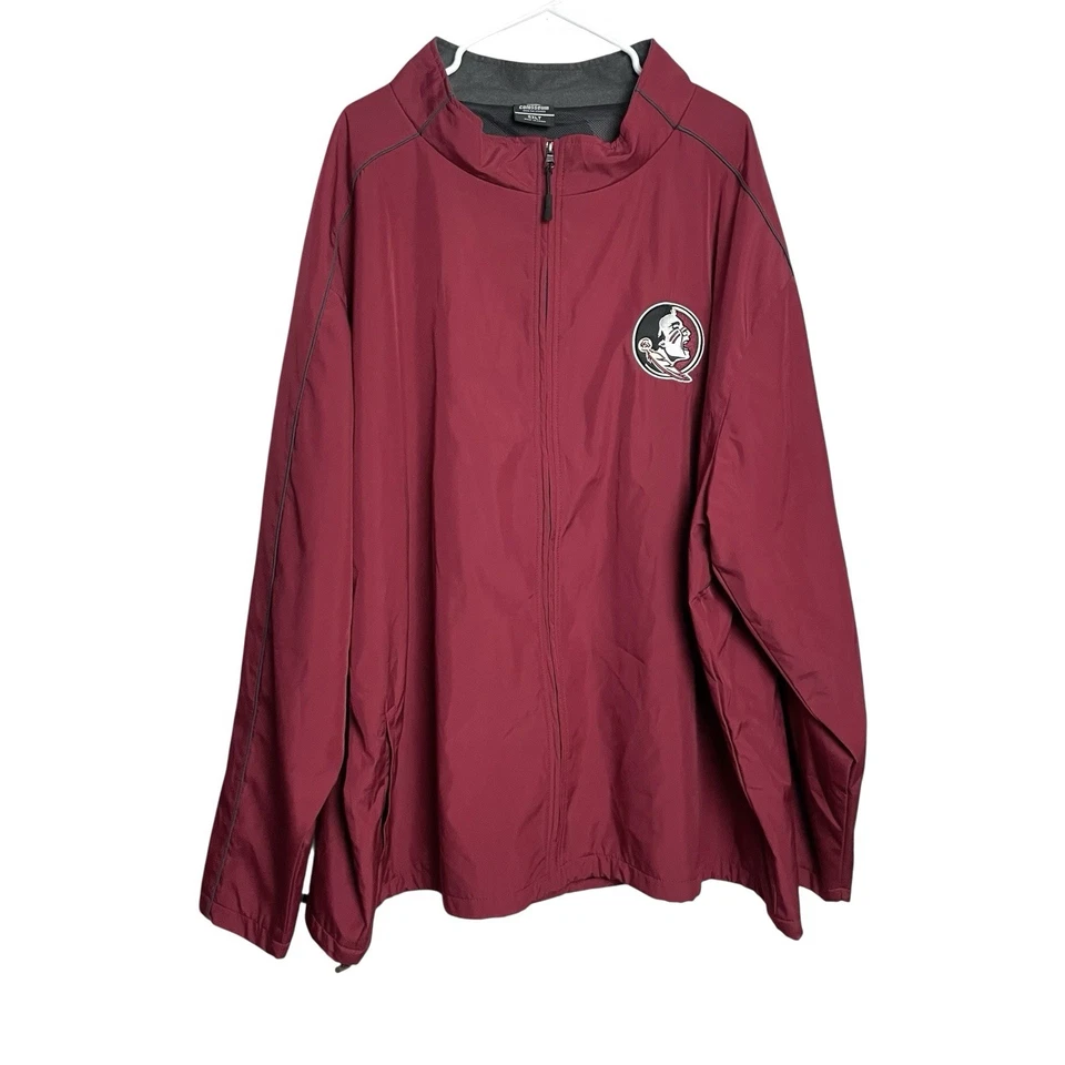 Vintage FSU Florida State Seminoles Jacket Mens 5XLT Red Windbreaker Colosseum - Image 1 of 4