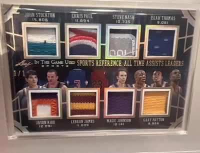 2024 Leaf 1/1 In The Game Used Kobe Bryant,James,Curry,Pippen,Paul,Hardaway,Kidd - Image 1 of 4