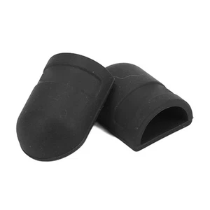 Silicone Brake Lever Covers Pair Anti Scratch Road Bike Hand Protectors Black - Picture 1 of 12