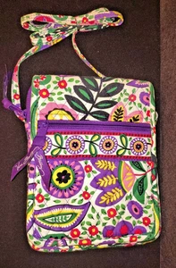 Vera Bradley Crossbody Hipster Bag Purse Retired Viva La Vera Built In Wallet - Picture 1 of 14