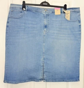 M&S Damen Rock blau Denim Stretch Bleistift-Stil 28 30 neu mit Etikett Marks & Spencer - Bild 1 von 4