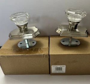 Glasknaufgarnitur aus poliertem Silber | Türklinken vorgeben - Bild 1 von 3