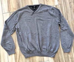 Foxcroft FC Cotton Cashmere V Neck GRAY Sweater Size XL - Picture 1 of 3