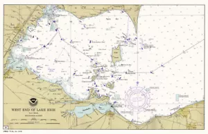 1980 Seekarte West End des Lake Erie - Bild 1 von 3