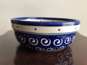 Boleslawiec 6” Bowl Artistic Pottery Handmade in Poland - Picture 1 of 8