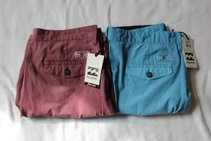 Lot 2 Billabong Men's 34 Crossfire Mid Submersible Shorts Burgundy and Blue NWT - Picture 1 of 8