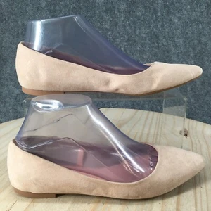 H&M Shoes Womens 37 Pointed Toe Flats Slip On 281196 Beige Fabric Casual Comfort - Picture 1 of 15