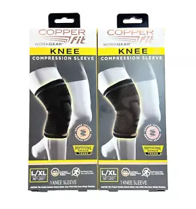 2X Copper Fit Workgear Knee Compression Sleeve- L/XL - 1 Knee Sleeve - New - Picture 1 of 9