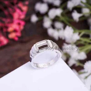 6x8Octagon Design Semi Mount Emerald Cut Setting Ring For Men Without Stone Ring - Picture 1 of 4